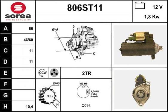 STARTCAR 806ST11 - Стартер avtolavka.club