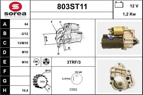 STARTCAR 803ST11 - Стартер avtolavka.club