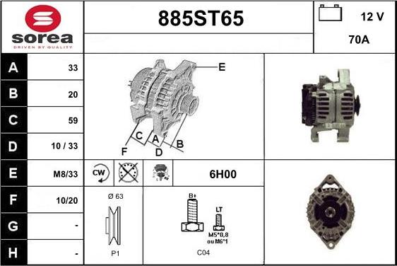 STARTCAR 885ST65 - Генератор avtolavka.club