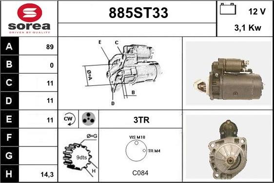 STARTCAR 885ST33 - Стартер avtolavka.club