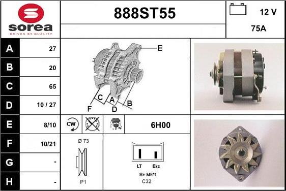 STARTCAR 888ST55 - Генератор avtolavka.club