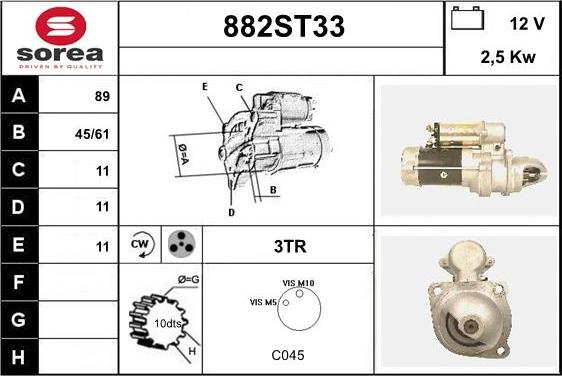 STARTCAR 882ST33 - Стартер avtolavka.club