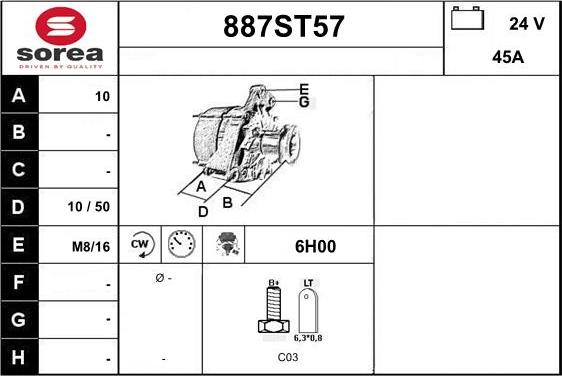 STARTCAR 887ST57 - Генератор avtolavka.club