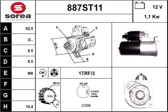 STARTCAR 887ST11 - Стартер avtolavka.club