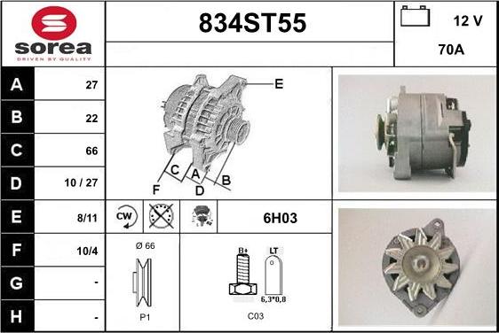 STARTCAR 834ST55 - Генератор avtolavka.club