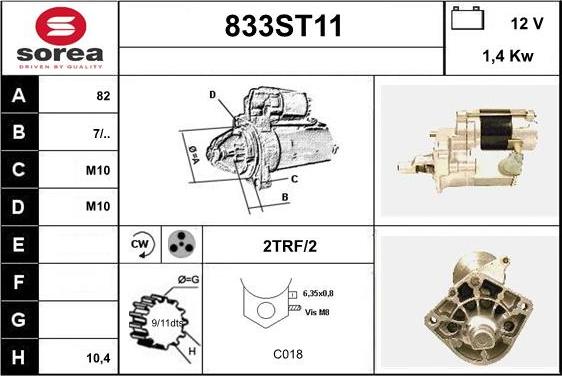 STARTCAR 833ST11 - Стартер avtolavka.club