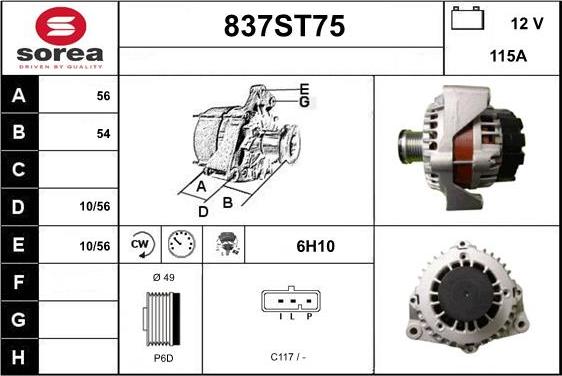 STARTCAR 837ST75 - Генератор avtolavka.club