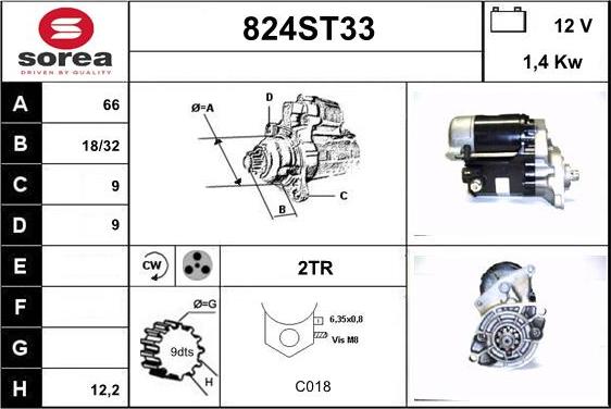 STARTCAR 824ST33 - Стартер avtolavka.club