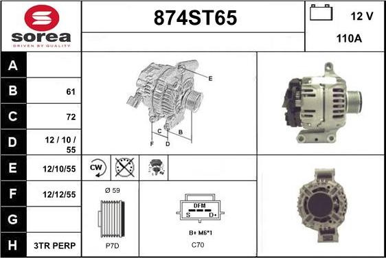 STARTCAR 874ST65 - Генератор avtolavka.club