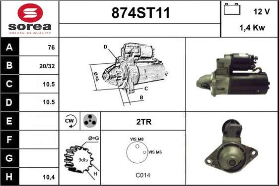 STARTCAR 874ST11 - Стартер avtolavka.club