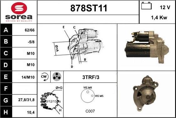 STARTCAR 878ST11 - Стартер avtolavka.club