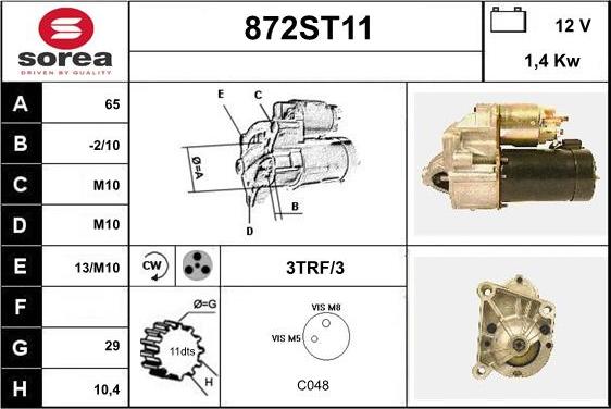 STARTCAR 872ST11 - Стартер avtolavka.club