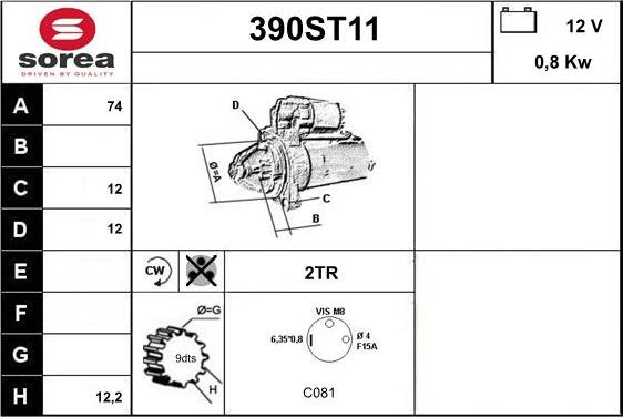 STARTCAR 390ST11 - Стартер avtolavka.club