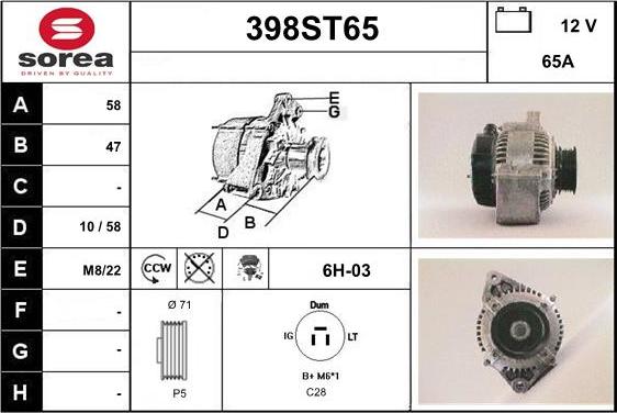 STARTCAR 398ST65 - Генератор avtolavka.club