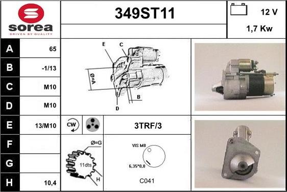 STARTCAR 349ST11 - Стартер avtolavka.club