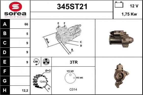 STARTCAR 345ST21 - Стартер avtolavka.club