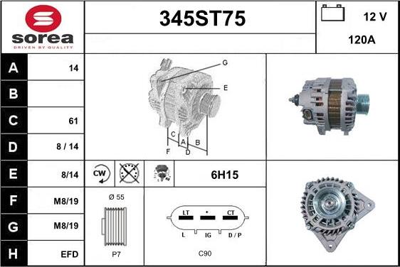 STARTCAR 345ST75 - Генератор avtolavka.club