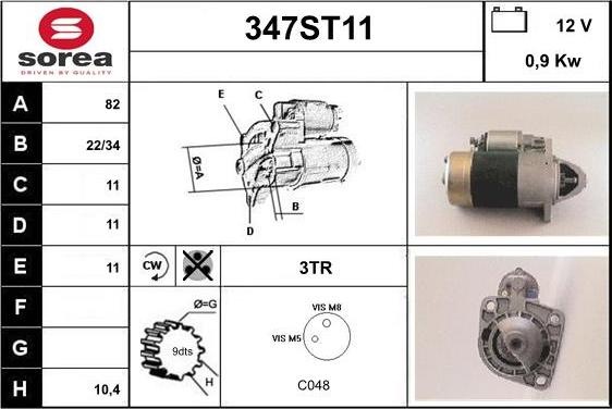 STARTCAR 347ST11 - Стартер avtolavka.club