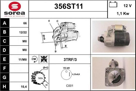 STARTCAR 356ST11 - Стартер avtolavka.club