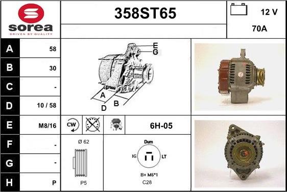 STARTCAR 358ST65 - Генератор avtolavka.club