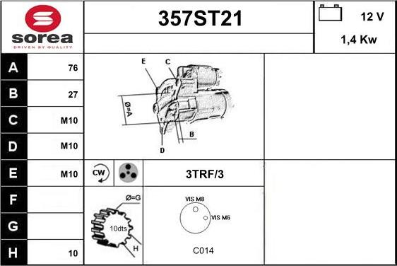 STARTCAR 357ST21 - Стартер avtolavka.club