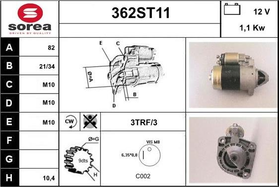 STARTCAR 362ST11 - Стартер avtolavka.club