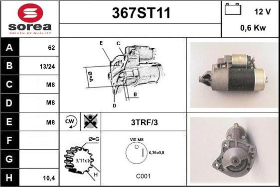 STARTCAR 367ST11 - Стартер avtolavka.club