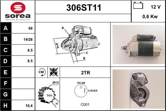 STARTCAR 306ST11 - Стартер avtolavka.club