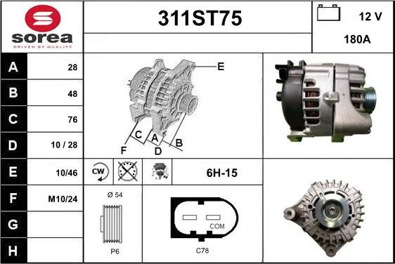 STARTCAR 311ST75 - Генератор avtolavka.club