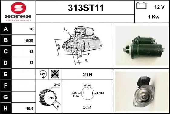 STARTCAR 313ST11 - Стартер avtolavka.club