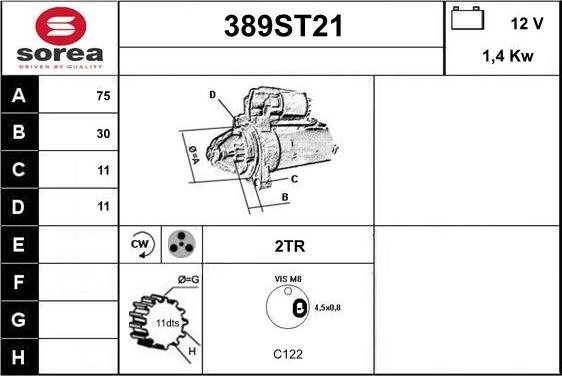 STARTCAR 389ST21 - Стартер avtolavka.club