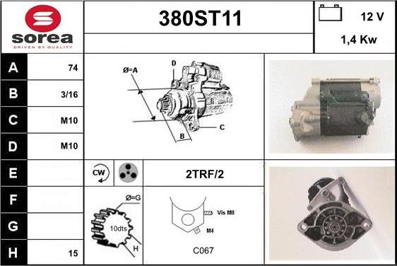 STARTCAR 380ST11 - Стартер avtolavka.club