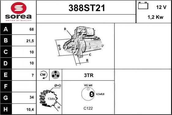 STARTCAR 388ST21 - Стартер avtolavka.club