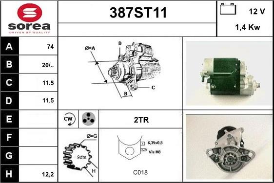 STARTCAR 387ST11 - Стартер avtolavka.club