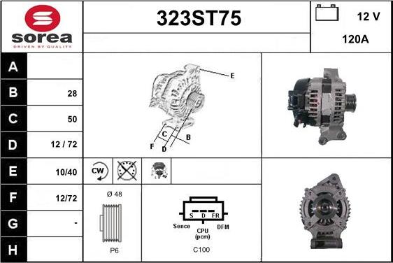 STARTCAR 323ST75 - Генератор avtolavka.club