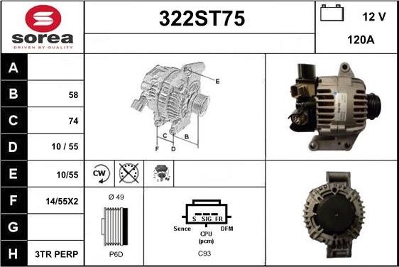 STARTCAR 322ST75 - Генератор avtolavka.club