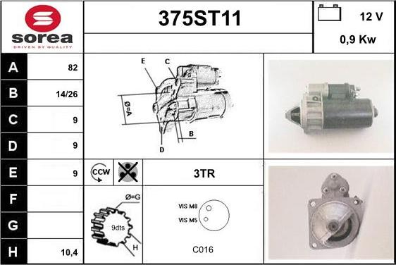 STARTCAR 375ST11 - Стартер avtolavka.club