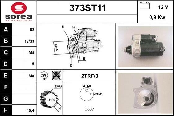 STARTCAR 373ST11 - Стартер avtolavka.club