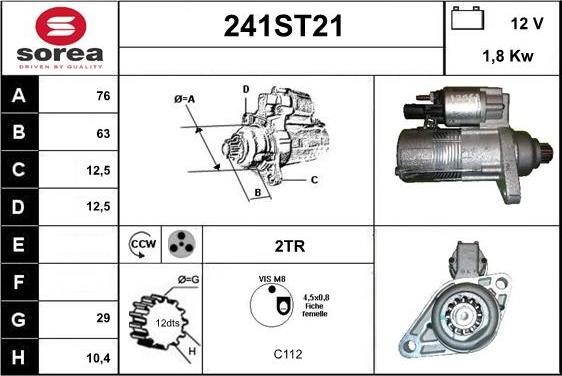 STARTCAR 241ST21 - Стартер avtolavka.club