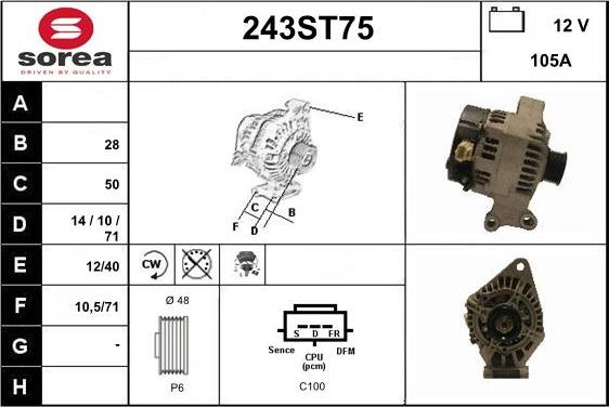 STARTCAR 243ST75 - Генератор avtolavka.club