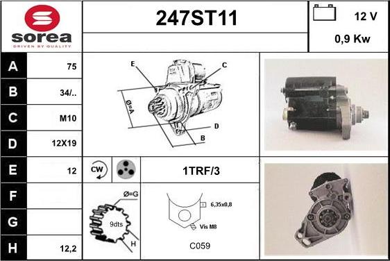 STARTCAR 247ST11 - Стартер avtolavka.club