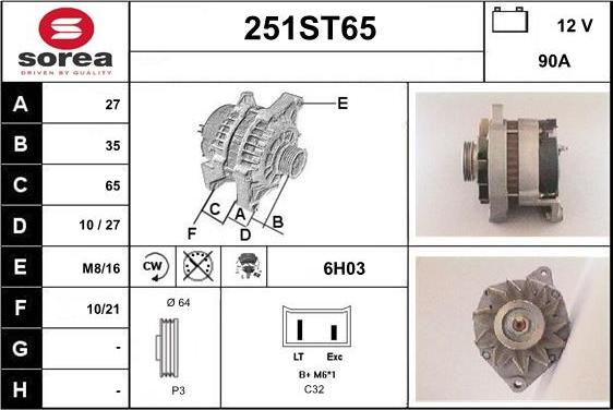 STARTCAR 251ST65 - Генератор avtolavka.club