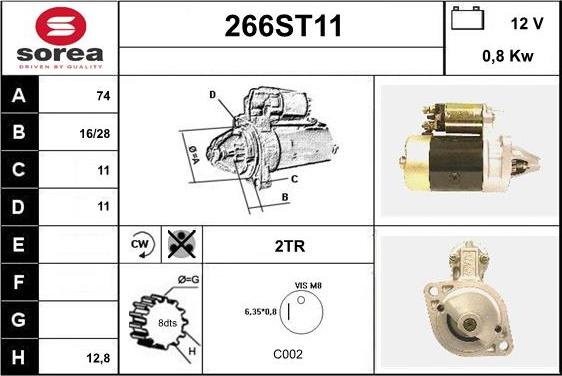 STARTCAR 266ST11 - Стартер avtolavka.club