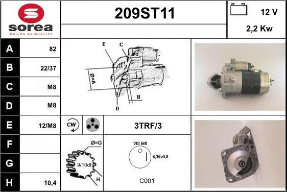 STARTCAR 209ST11 - Стартер avtolavka.club