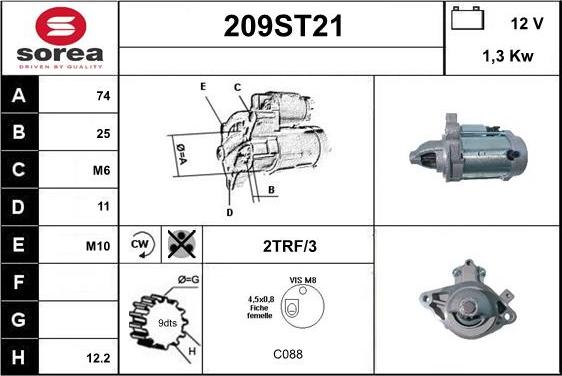 STARTCAR 209ST21 - Стартер avtolavka.club