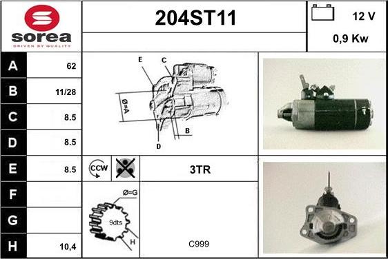 STARTCAR 204ST11 - Стартер avtolavka.club