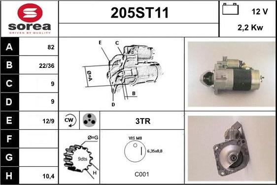 STARTCAR 205ST11 - Стартер avtolavka.club