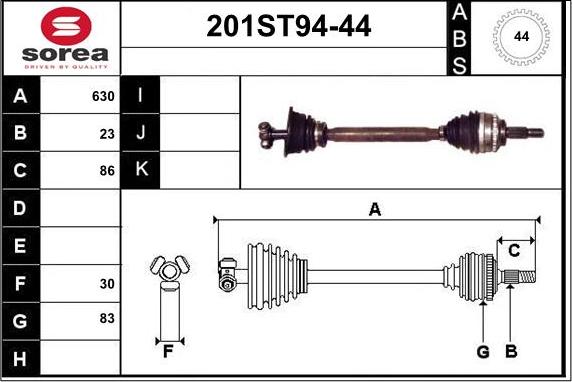 STARTCAR 201ST94-44 - Приводний вал avtolavka.club