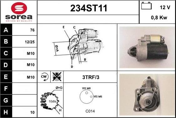 STARTCAR 234ST11 - Стартер avtolavka.club