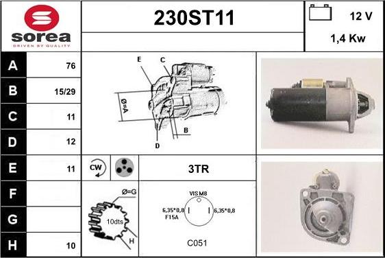 STARTCAR 230ST11 - Стартер avtolavka.club